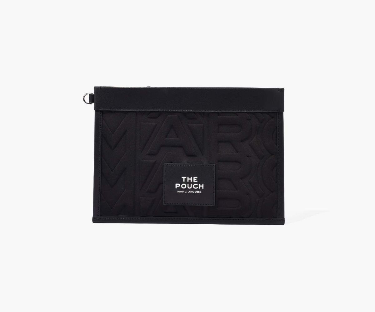 Marc Jacobs Monogram Neoprene Large Wristlet Black | DLW-630782