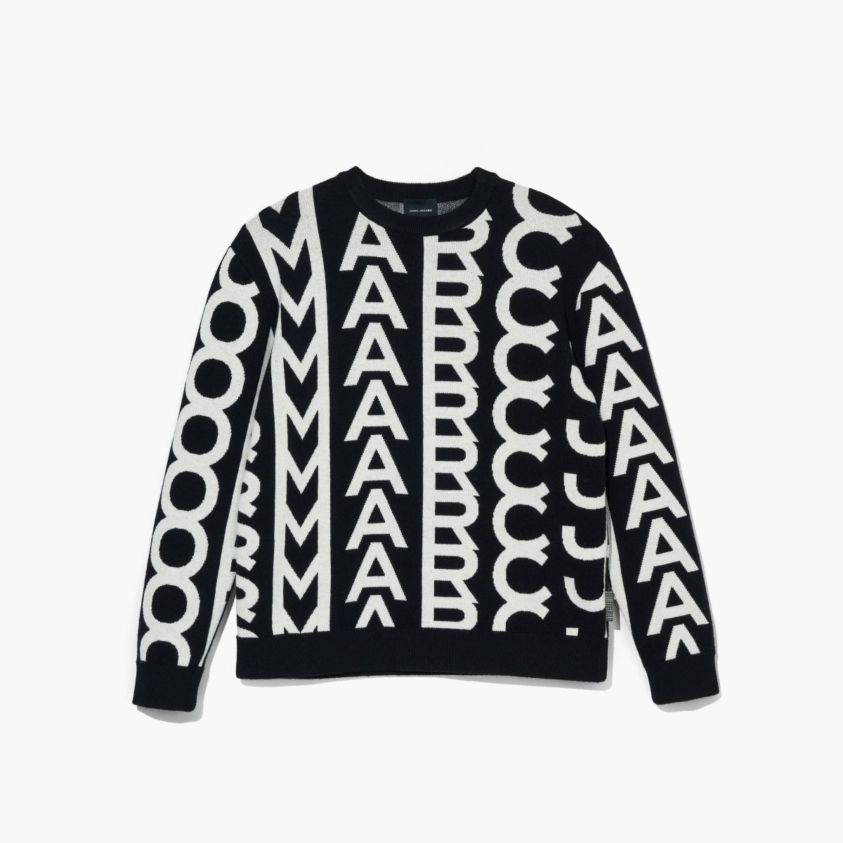 Marc Jacobs Monogram Oversized Crewneck Black/Ivory | FLA-390516