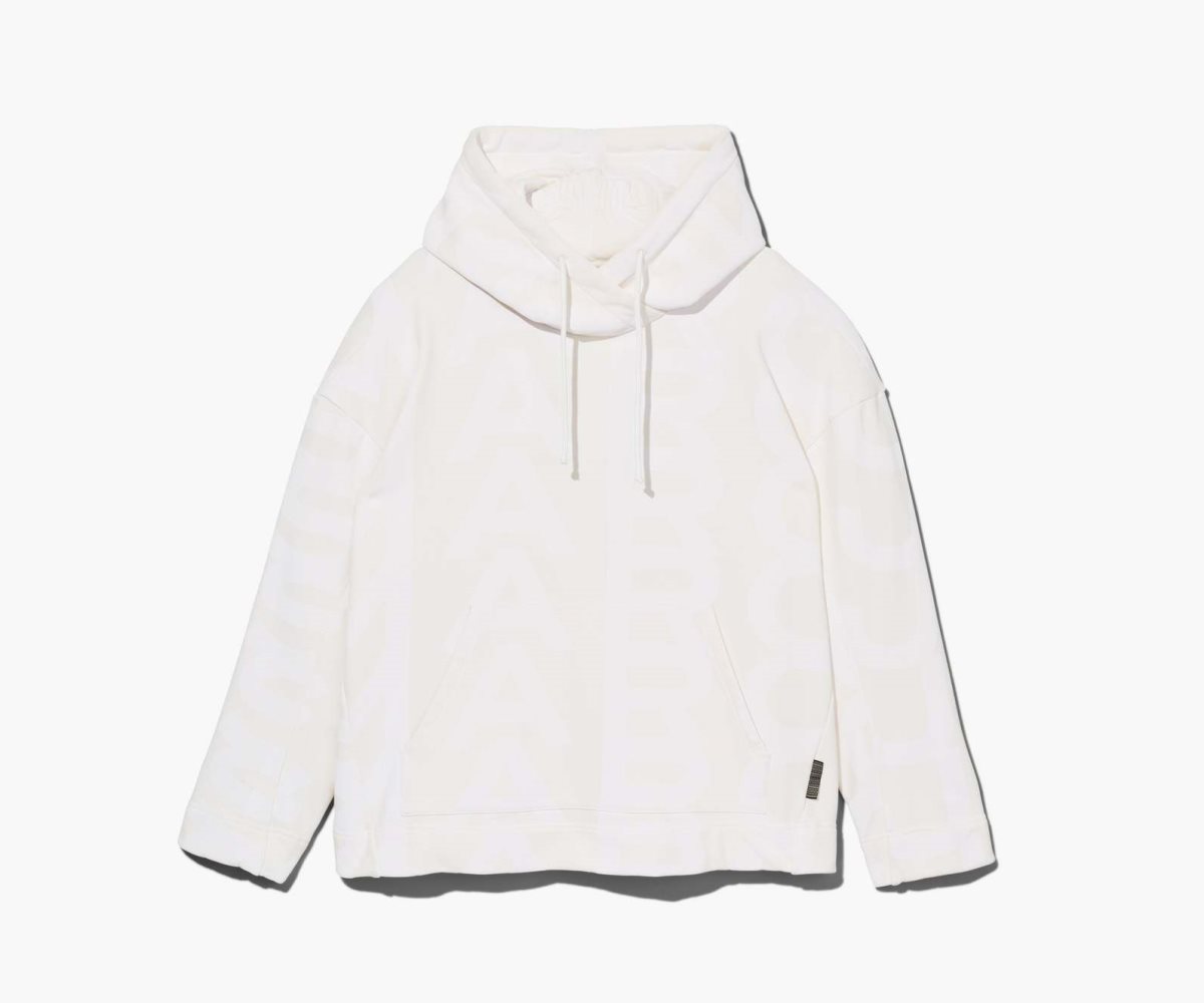 Marc Jacobs Monogram Oversized Hoodie Eggshell/Optic White | FVQ-408537