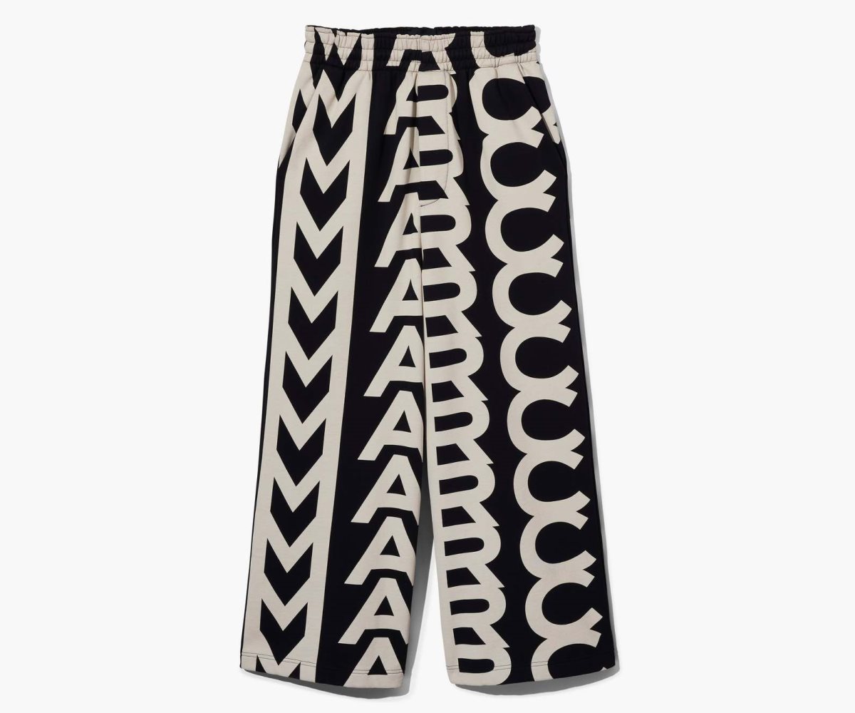 Marc Jacobs Monogram Oversized Sweatpants Black/Ivory | ULT-702418