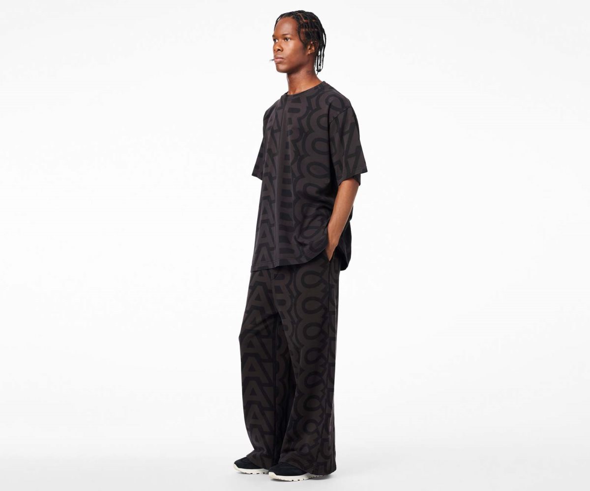 Marc Jacobs Monogram Oversized Sweatpants Black/Charcoal | UWC-320479