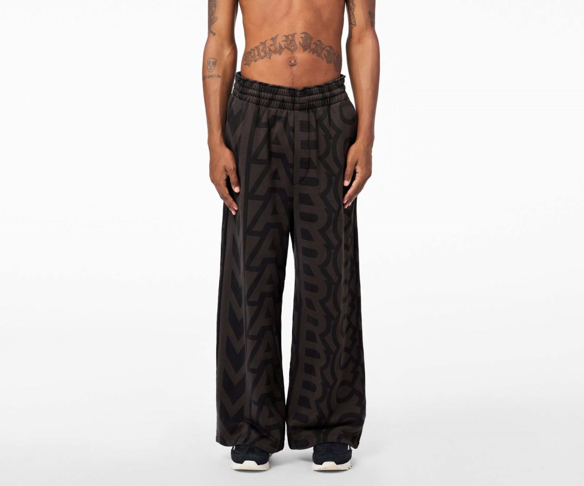 Marc Jacobs Monogram Oversized Sweatpants Black/Charcoal | UWC-320479