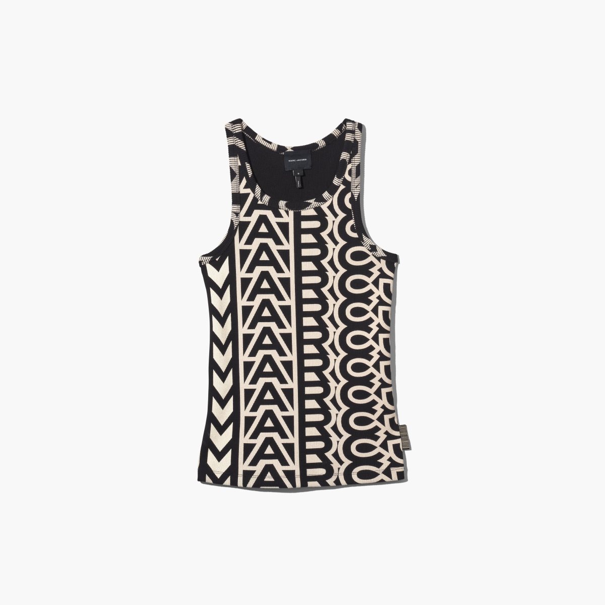 Marc Jacobs Monogram Rib Tank Black/Ivory | YDO-465072