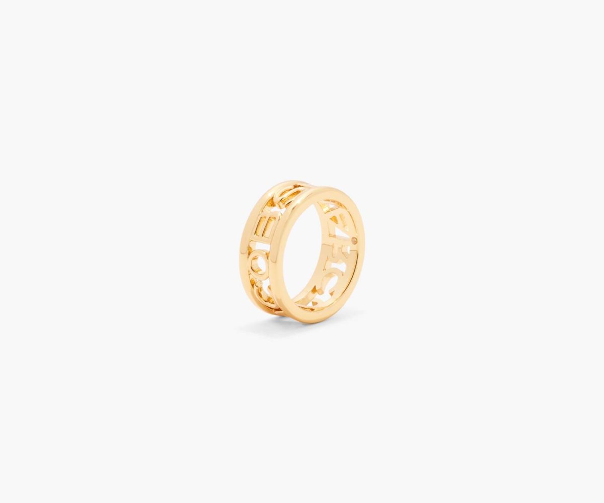 Marc Jacobs Monogram Ring Gold | PZX-268351