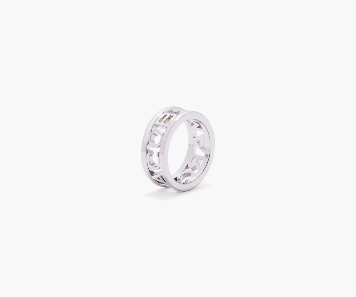 Marc Jacobs Monogram Ring Silver | QPE-082714