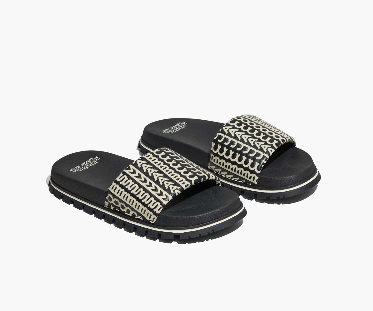 Marc Jacobs Monogram Slide Black/White | KBM-083145