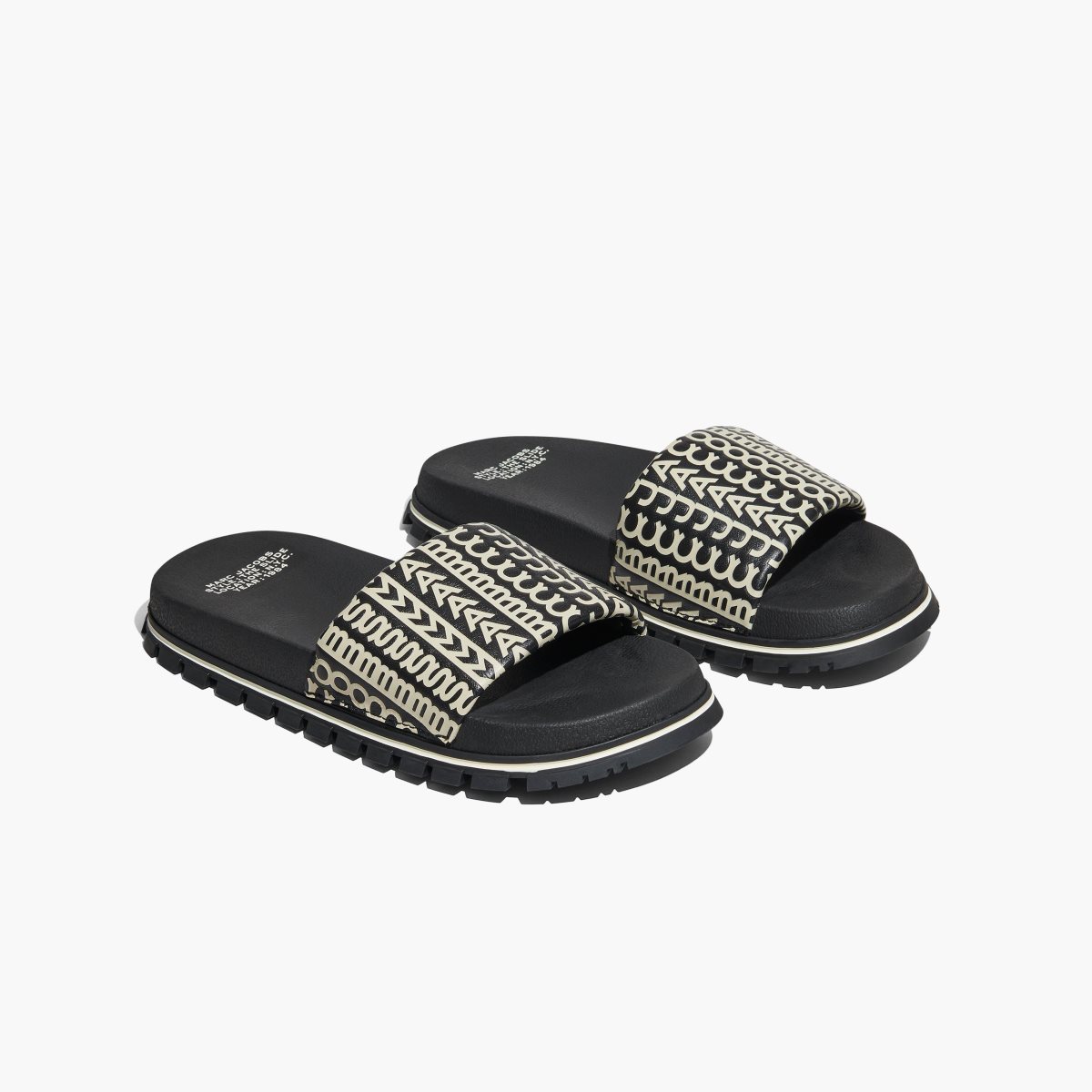 Marc Jacobs Monogram Slide Black/White | KBM-083145