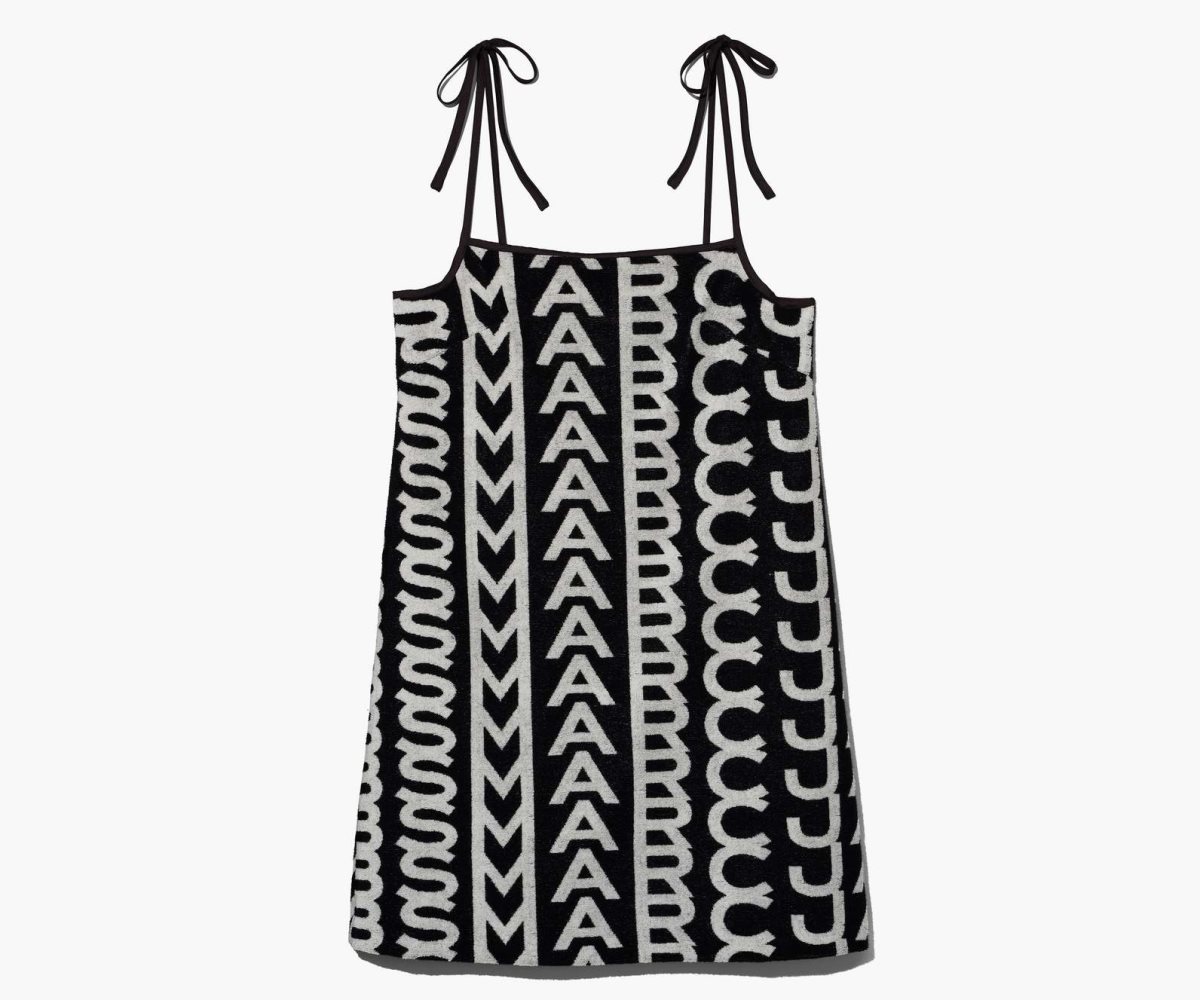 Marc Jacobs Monogram Terry Apron Dress Black/Ivory | EVQ-912604