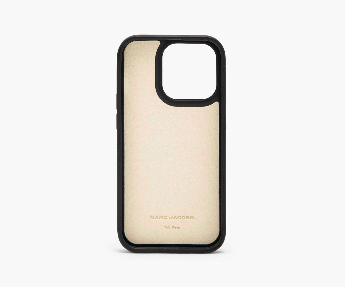 Marc Jacobs Monogram iPhone 14 Pro 3D Case Black/White | WZL-957083