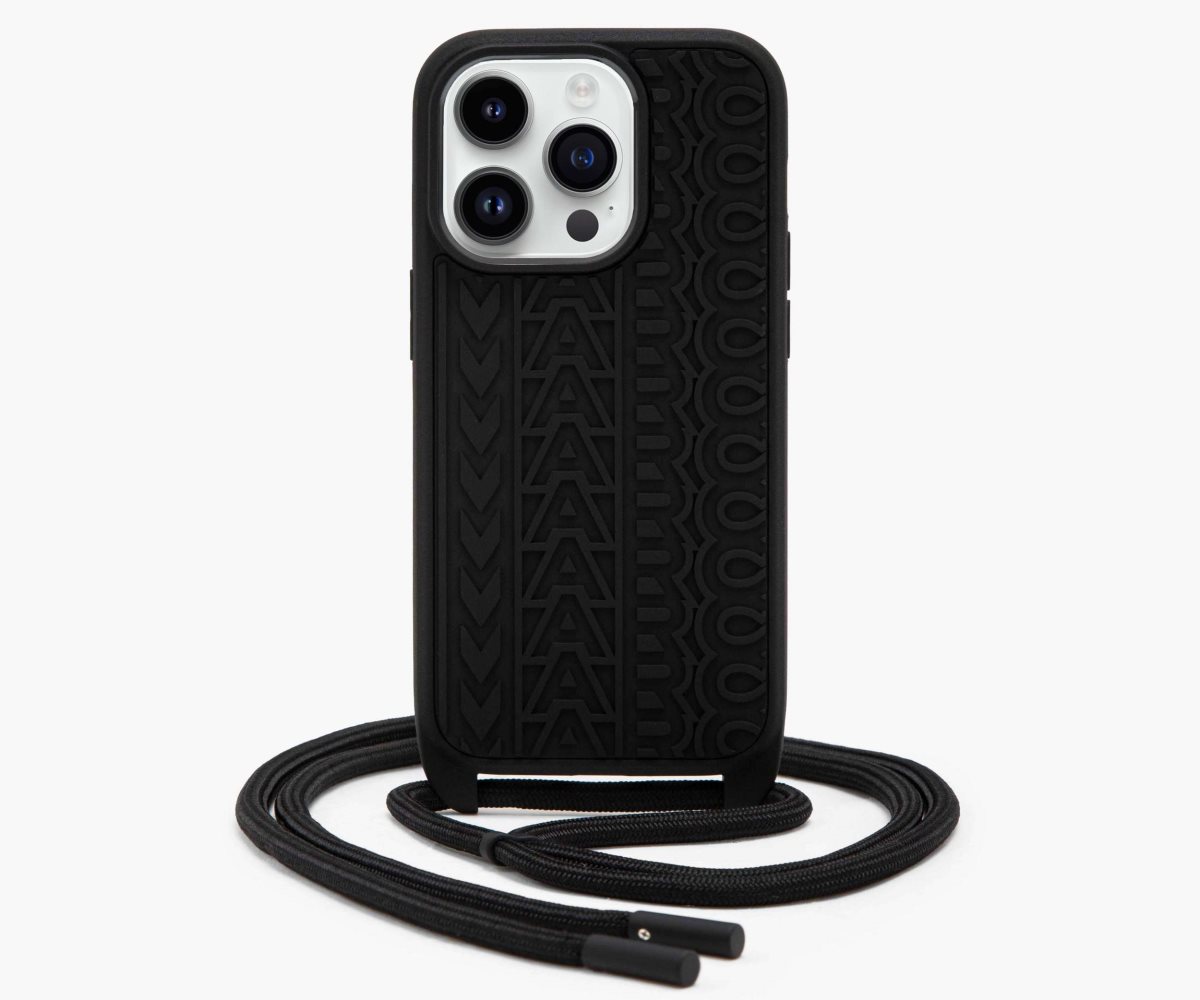 Marc Jacobs Monogram iPhone 14 Pro Crossbody Case Black | JXR-023876