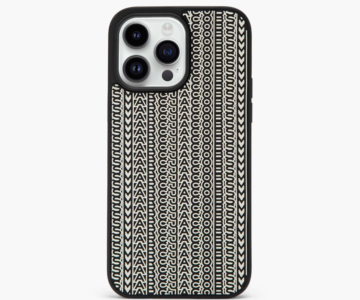 Marc Jacobs Monogram iPhone 14 Pro Max 3D Case Black/White | XAZ-249138