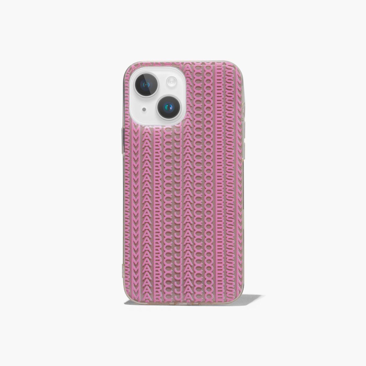 Marc Jacobs Monogram iPhone Case 14 Taupe/Pink | GQI-543178