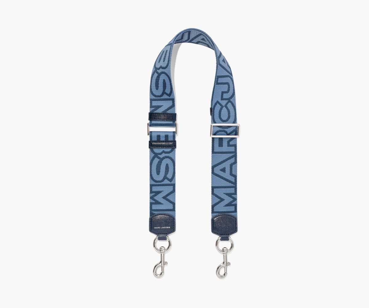 Marc Jacobs Outline Logo Webbing Strap Blue Sea Multi | BGR-863549