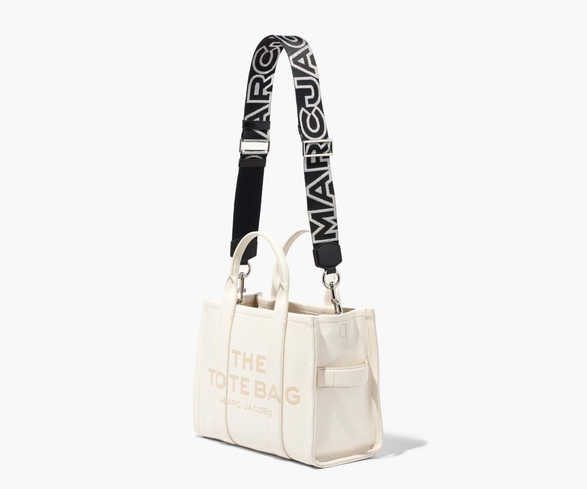 Marc Jacobs Outline Logo Webbing Strap Black/Silver | LMK-916078