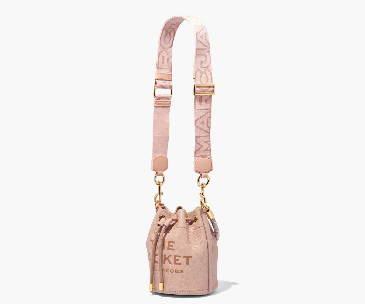 Marc Jacobs Outline Logo Webbing Strap Rose Multi | FBR-571243