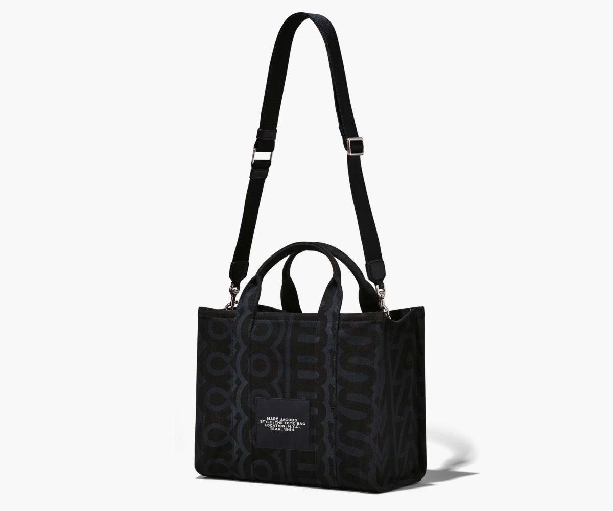 Marc Jacobs Outline Monogram Medium Tote Bag Black Multi | EMP-932418