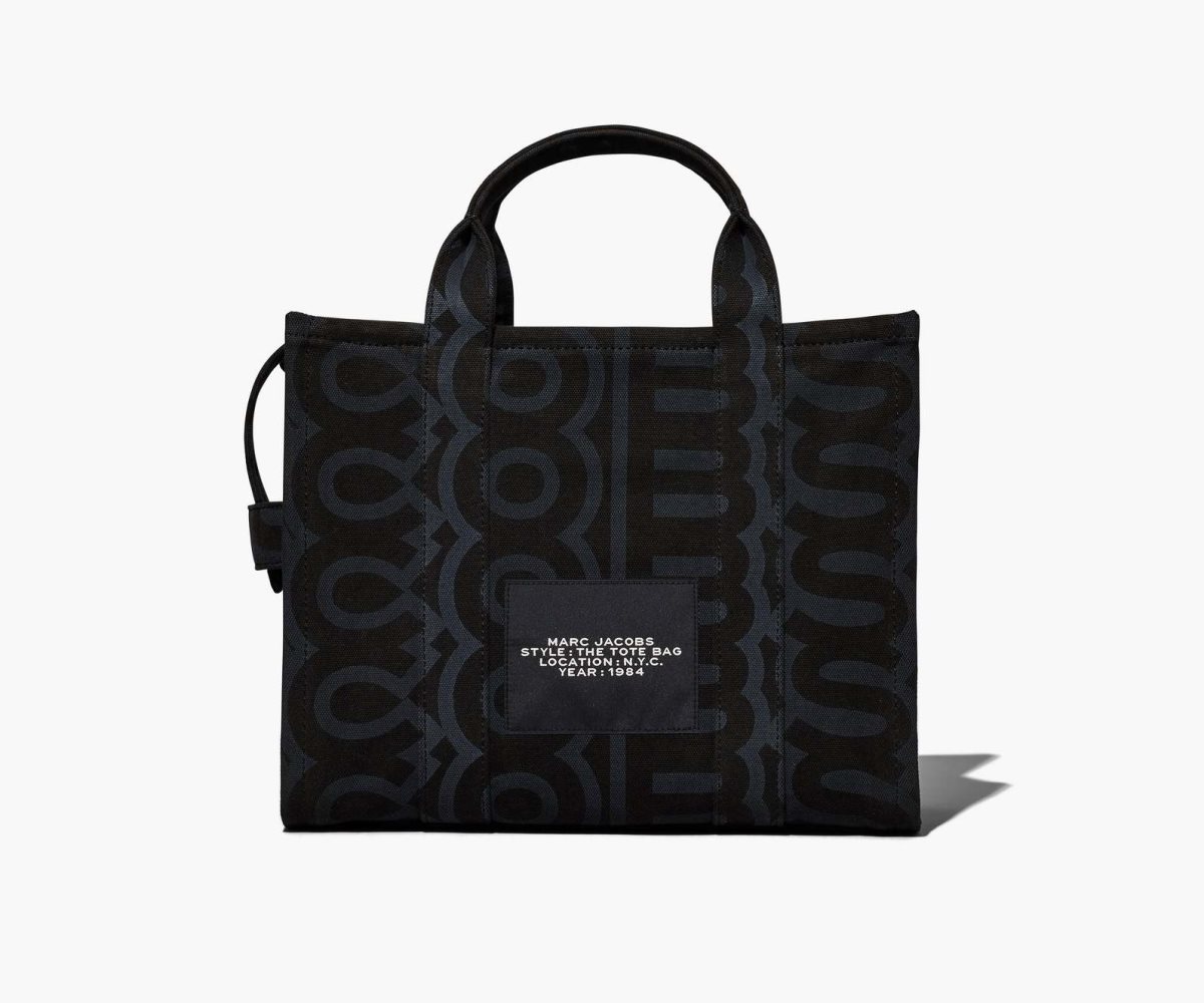 Marc Jacobs Outline Monogram Medium Tote Bag Black Multi | EMP-932418