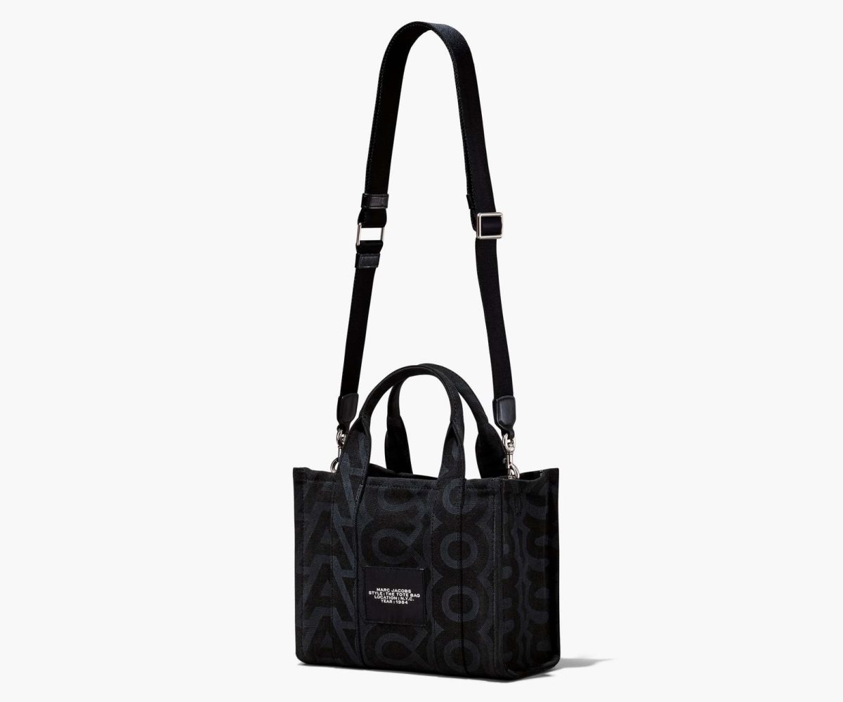 Marc Jacobs Outline Monogram Mini Tote Bag Black Multi | ILA-274815