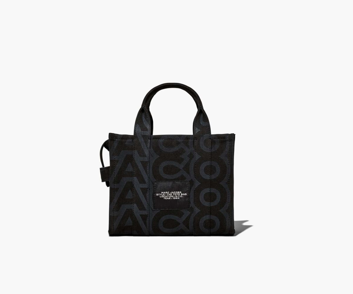 Marc Jacobs Outline Monogram Mini Tote Bag Black Multi | ILA-274815