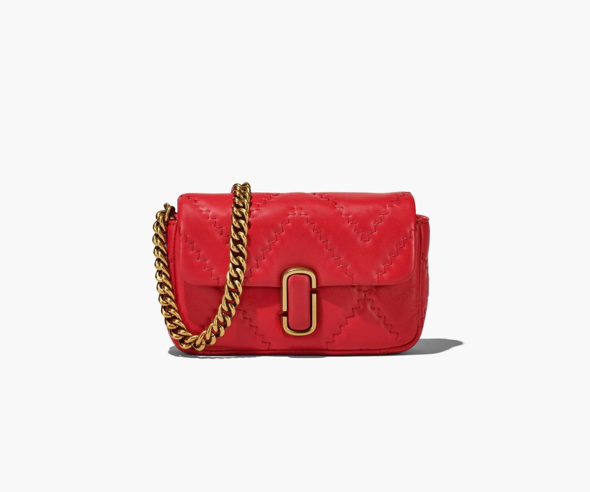 Marc Jacobs Quilted Leather J Marc Mini Bag True Red | ICO-548376
