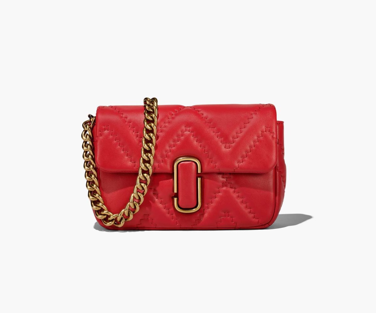 Marc Jacobs Quilted Leather J Marc Shoulder Bag True Red | JKT-476913