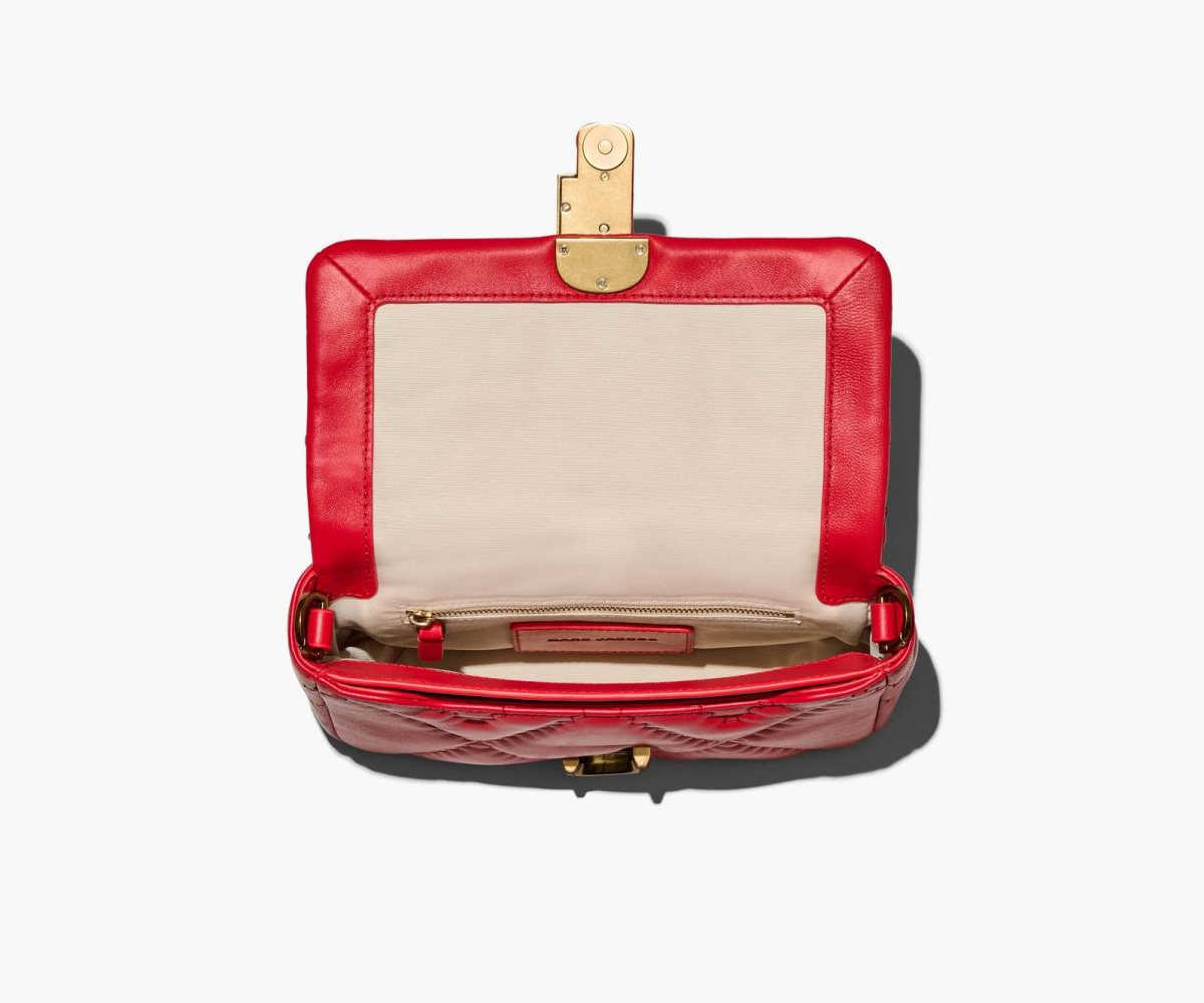 Marc Jacobs Quilted Leather J Marc Shoulder Bag True Red | JKT-476913