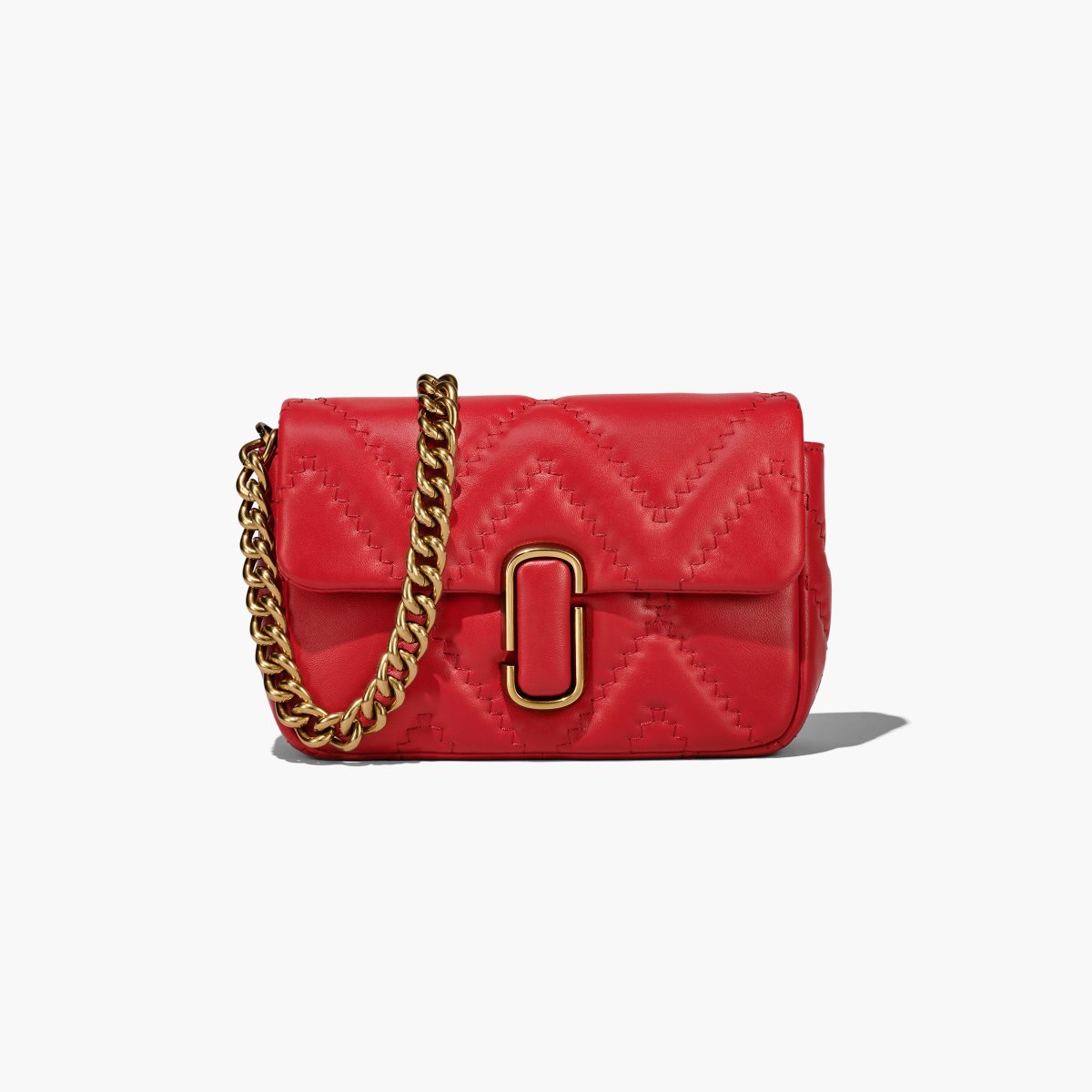 Marc Jacobs Quilted Leather J Marc Shoulder Bag True Red | JKT-476913
