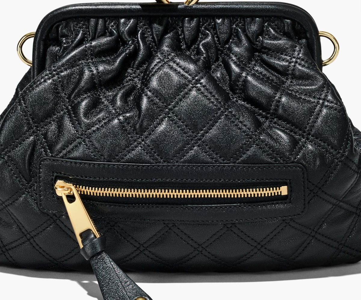 Marc Jacobs Re-Edition Quilted Leather Little Stam Bag Black | VAU-421756