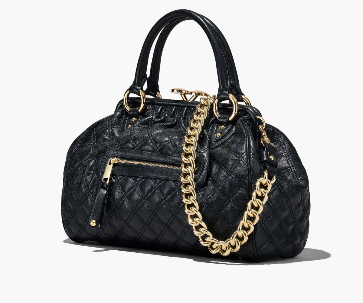 Marc Jacobs Re-Edition Quilted Leather Stam Bag Black | PHZ-170983