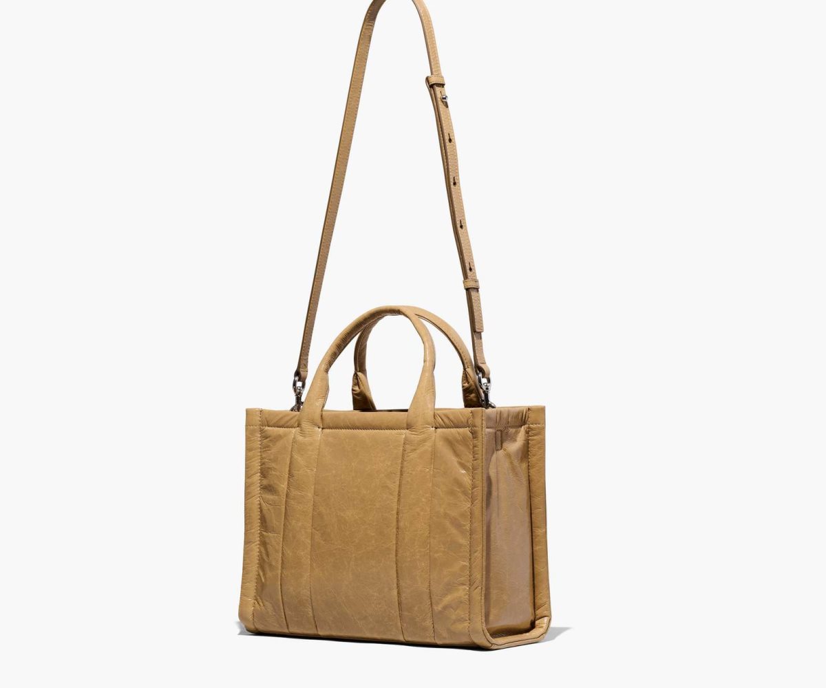 Marc Jacobs Shiny Crinkle Medium Tote Bag Light Brown | UMZ-421768