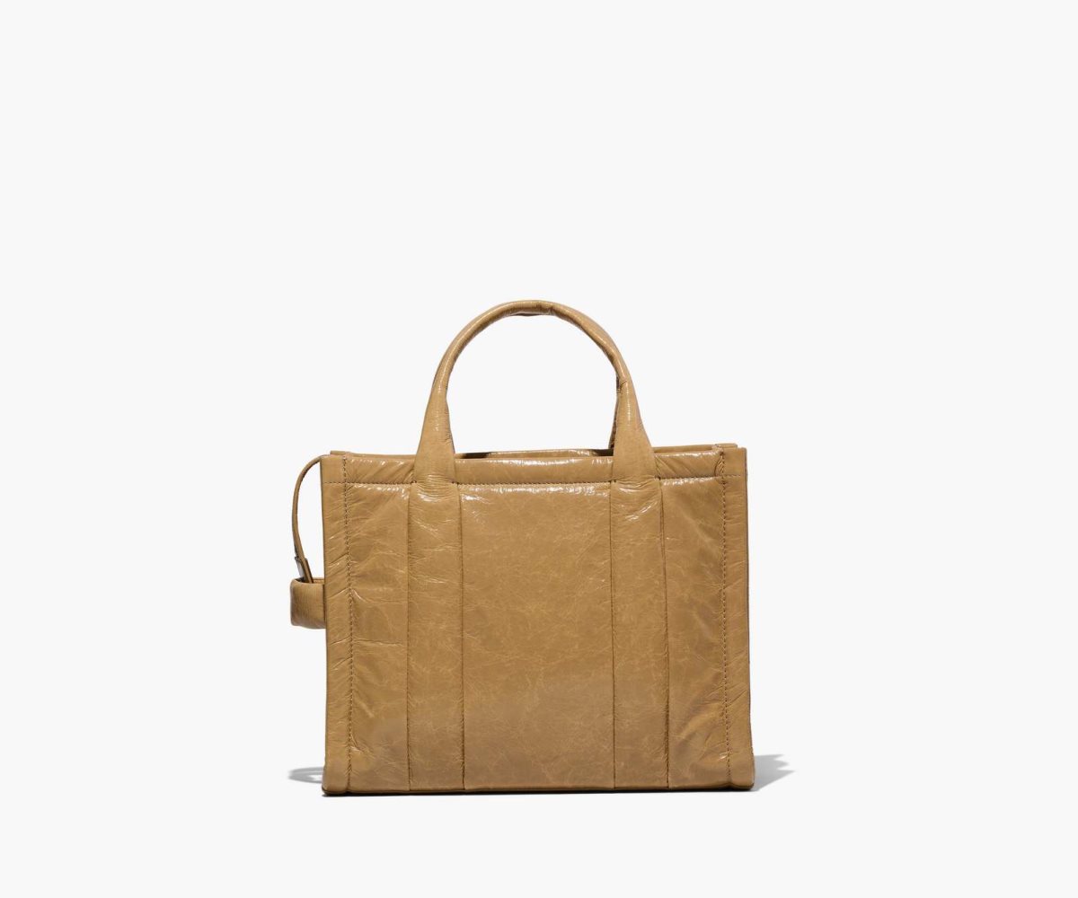Marc Jacobs Shiny Crinkle Medium Tote Bag Light Brown | UMZ-421768