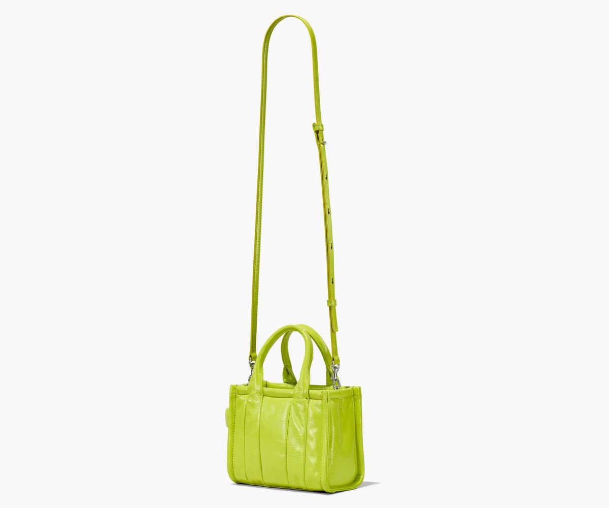Marc Jacobs Shiny Crinkle Micro Tote Acid Lime | THW-234857