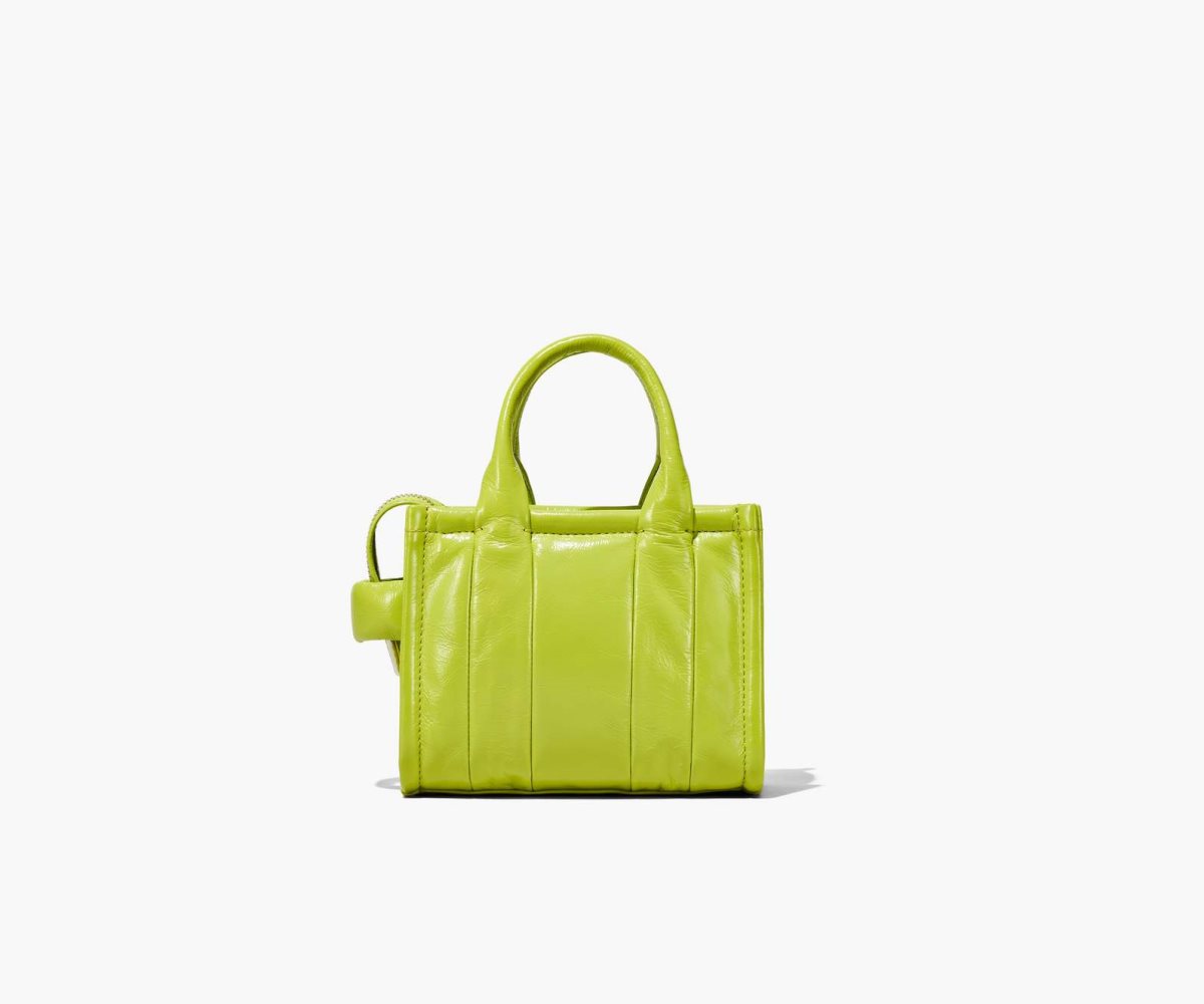 Marc Jacobs Shiny Crinkle Micro Tote Acid Lime | THW-234857