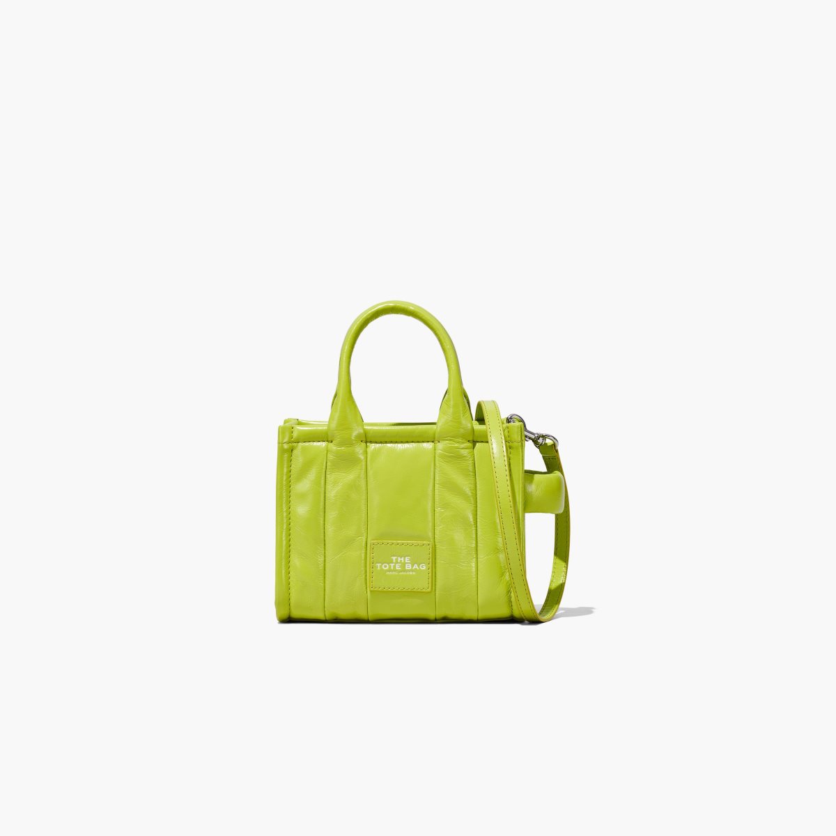 Marc Jacobs Shiny Crinkle Micro Tote Acid Lime | THW-234857