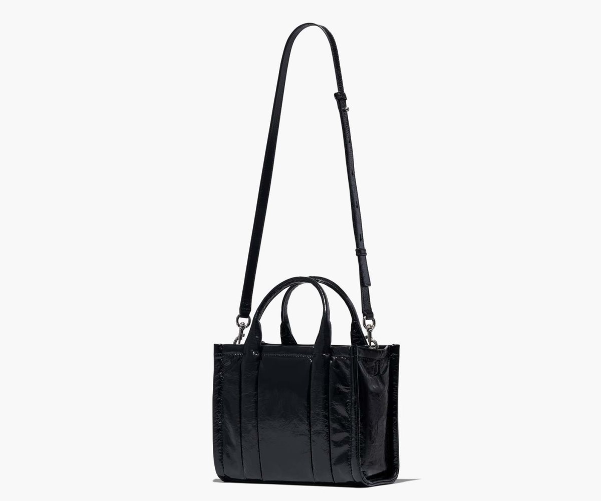 Marc Jacobs Shiny Crinkle Mini Tote Black | ZCI-814975