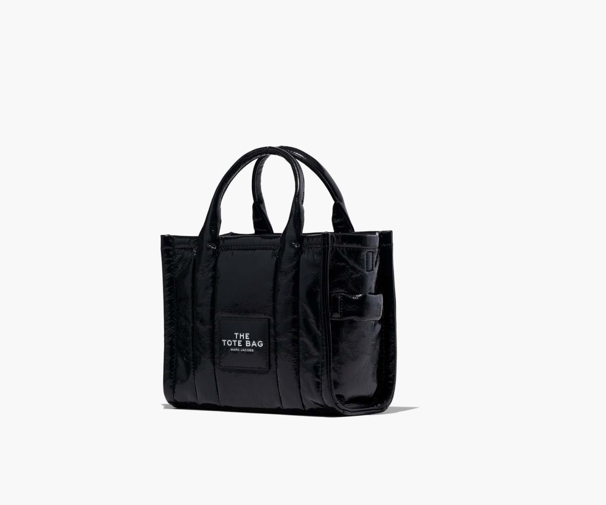 Marc Jacobs Shiny Crinkle Mini Tote Black | ZCI-814975