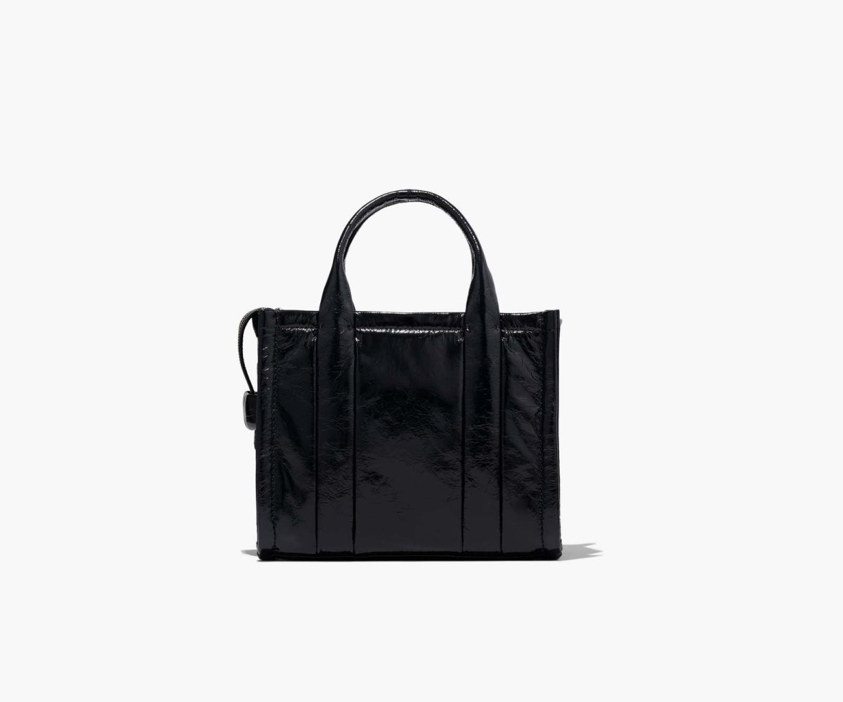 Marc Jacobs Shiny Crinkle Mini Tote Black | ZCI-814975