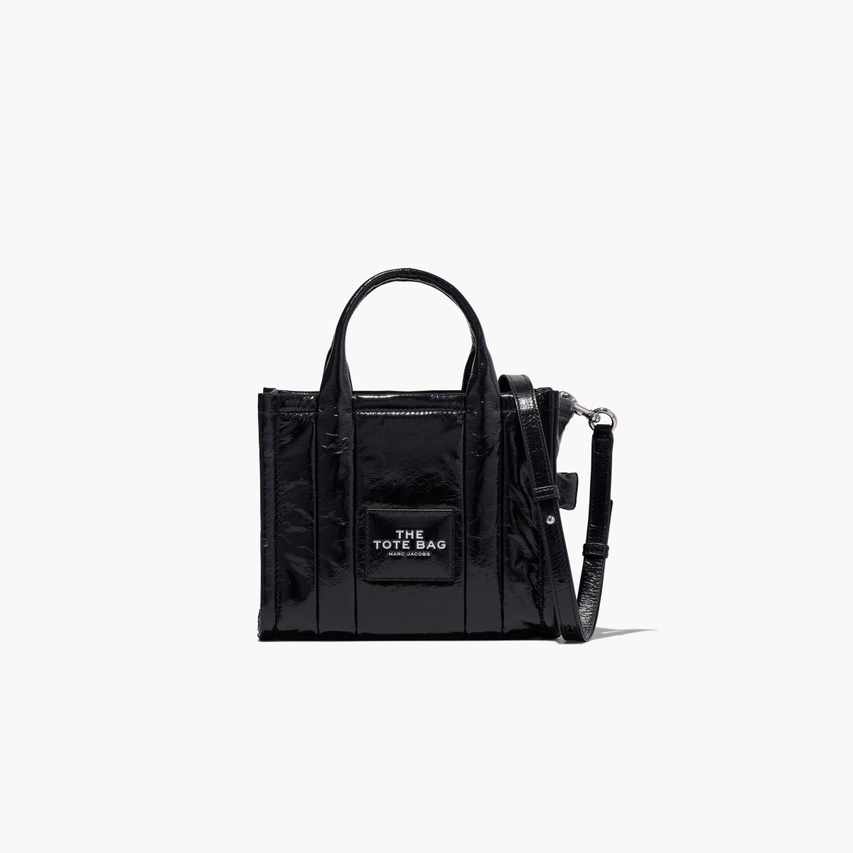 Marc Jacobs Shiny Crinkle Mini Tote Black | ZCI-814975