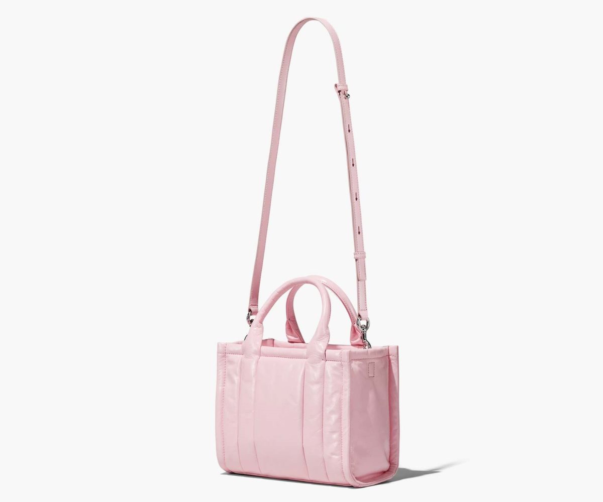 Marc Jacobs Shiny Crinkle Mini Tote Bubblegum | IDK-017468