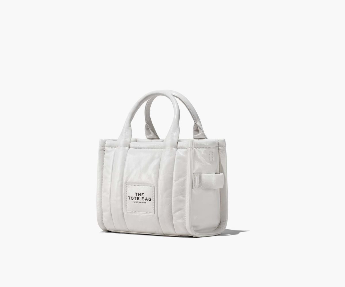 Marc Jacobs Shiny Crinkle Mini Tote White | GEK-436082