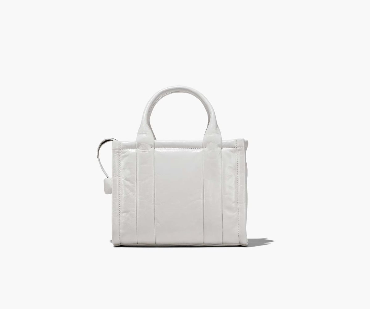 Marc Jacobs Shiny Crinkle Mini Tote White | GEK-436082