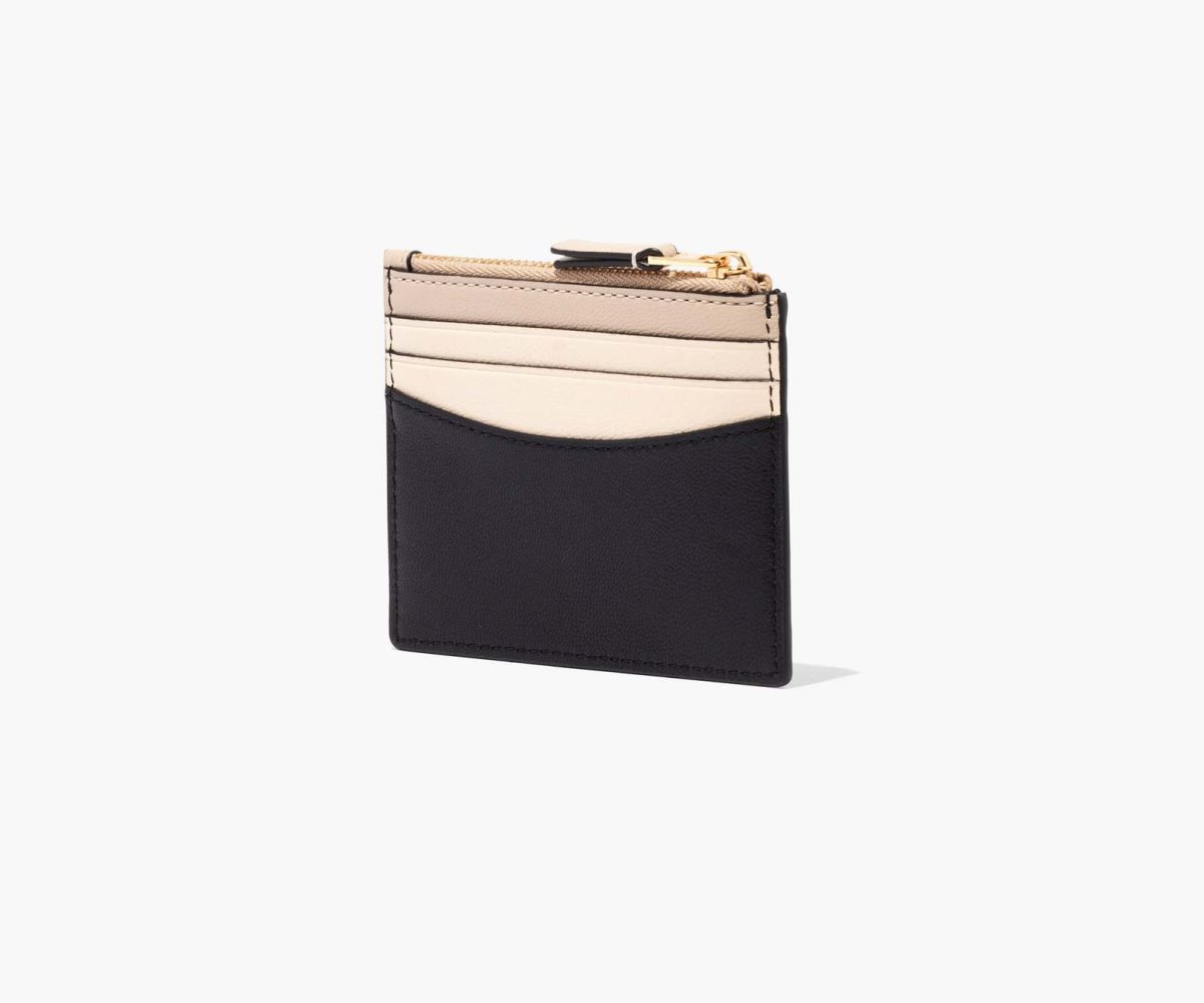 Marc Jacobs Slim 84 Colorblock Zip Card Case Black Multi | BCL-027534