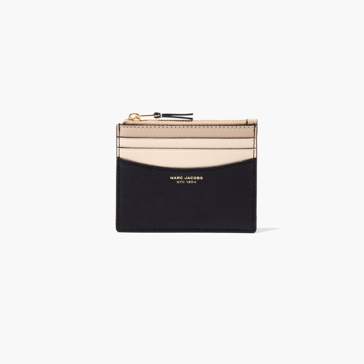 Marc Jacobs Slim 84 Colorblock Zip Card Case Black Multi | BCL-027534