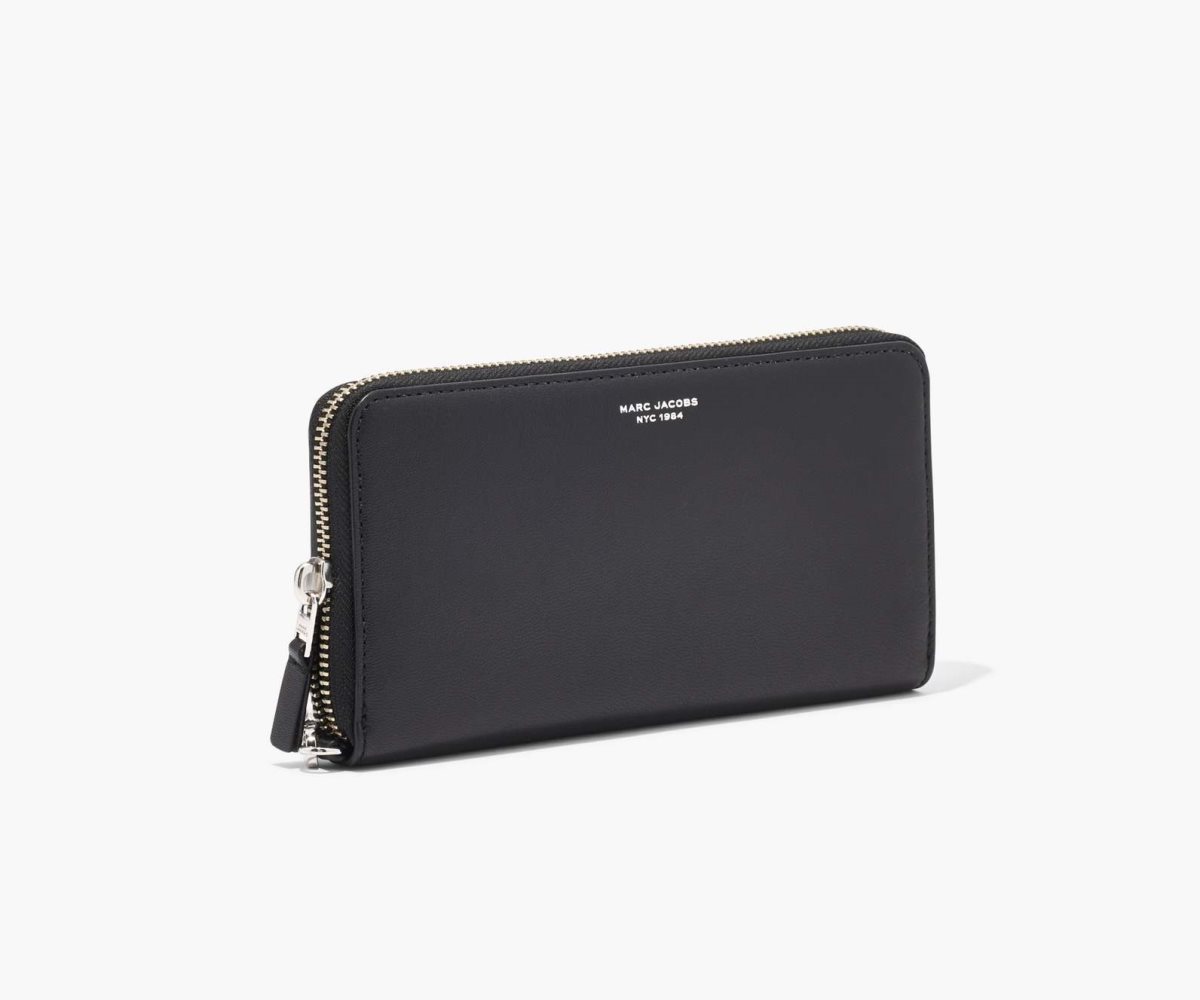 Marc Jacobs Slim 84 Continental Wristlet Wallet Black | KVP-350279