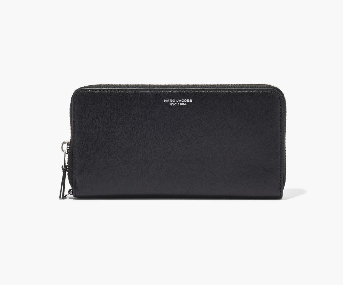 Marc Jacobs Slim 84 Continental Wristlet Wallet Black | KVP-350279