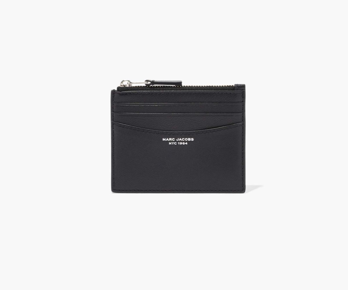 Marc Jacobs Slim 84 Zip Card Case Black | RKZ-952784