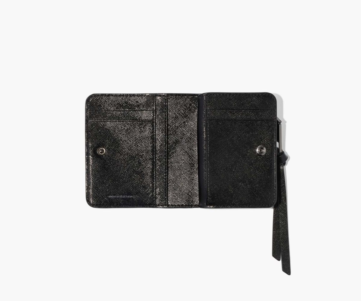 Marc Jacobs Snapshot Mini Compact Wallet Black/White | HOK-906431