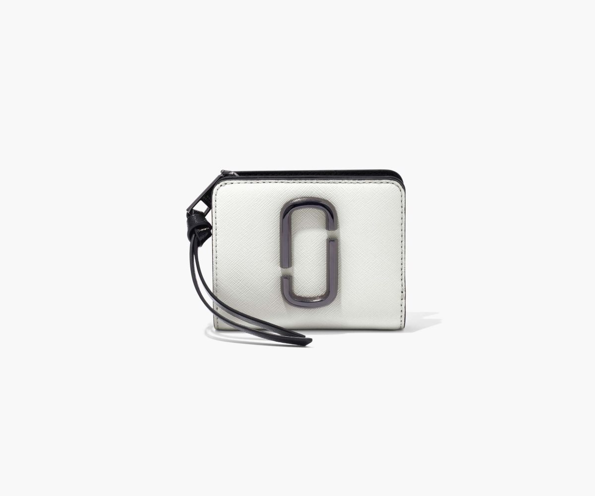 Marc Jacobs Snapshot Mini Compact Wallet Black/White | HOK-906431