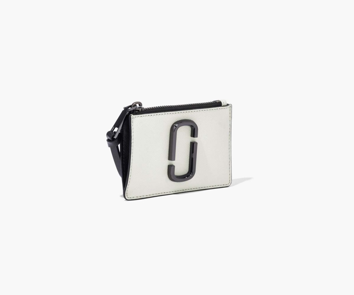 Marc Jacobs Snapshot Top Zip Multi Wallet Black/White | WOJ-459781