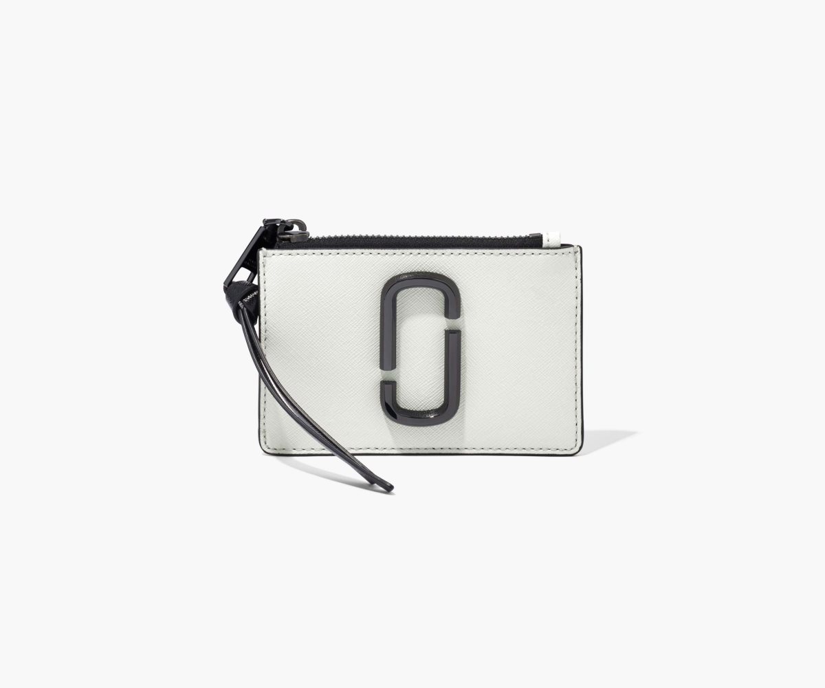 Marc Jacobs Snapshot Top Zip Multi Wallet Black/White | WOJ-459781